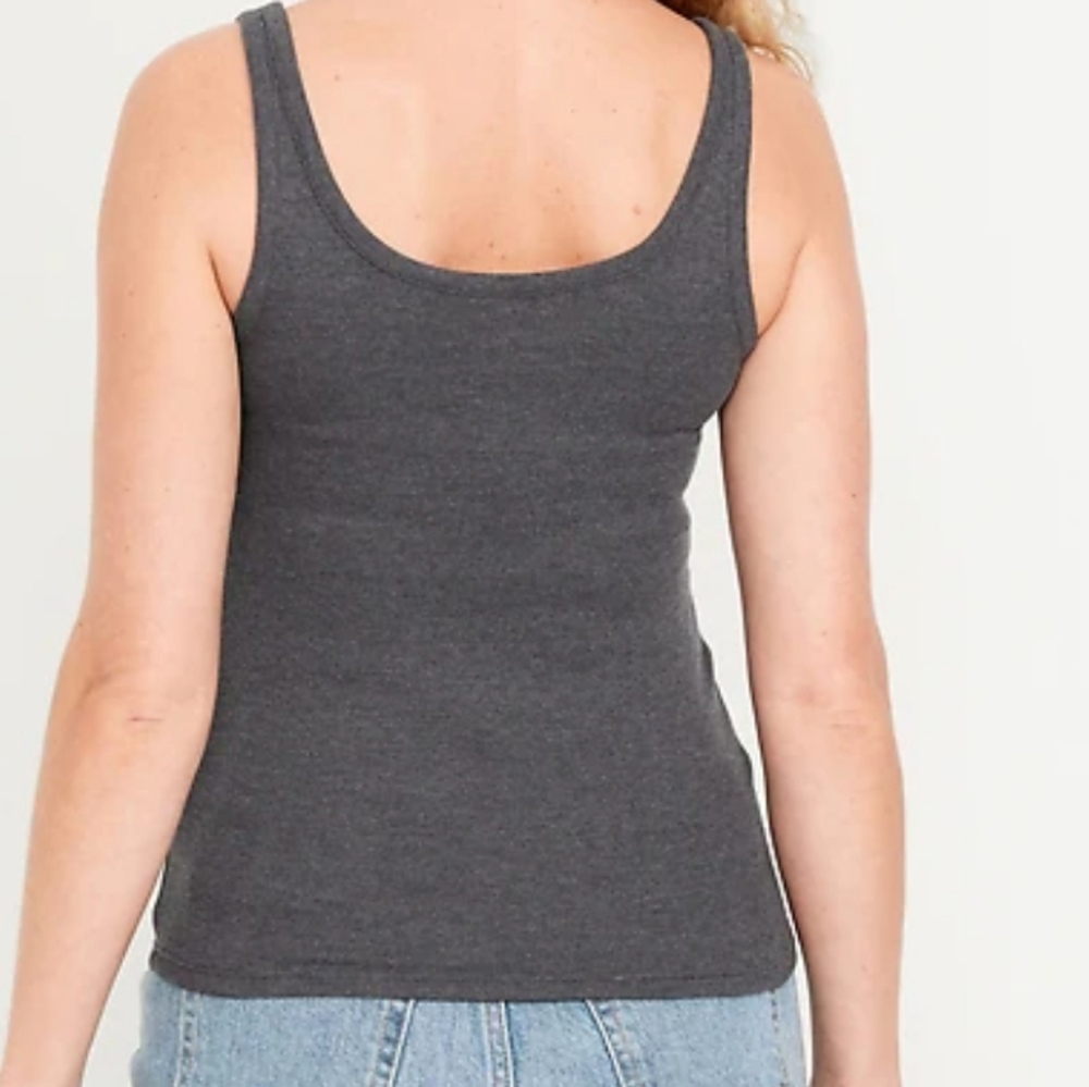First-Layer Ribbed Scoop-Neck Tank Top - Picture 10 of 10